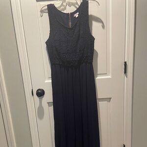 Navy Blue Maxi Dress. Size L. Brand: Xhilaration.
